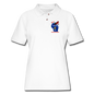 Fly Wisconsin - State Flag - Biplane - Women's Pique Polo Shirt - white