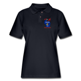 Fly Wisconsin - State Flag - Biplane - Women's Pique Polo Shirt - midnight navy