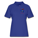 Fly Wisconsin - State Flag - Biplane - Women's Pique Polo Shirt - royal blue
