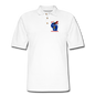 Fly Wisconsin - State Flag - Biplane - Men's Pique Polo Shirt - white