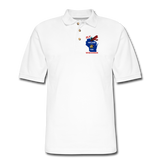 Fly Wisconsin - State Flag - Biplane - Men's Pique Polo Shirt - white