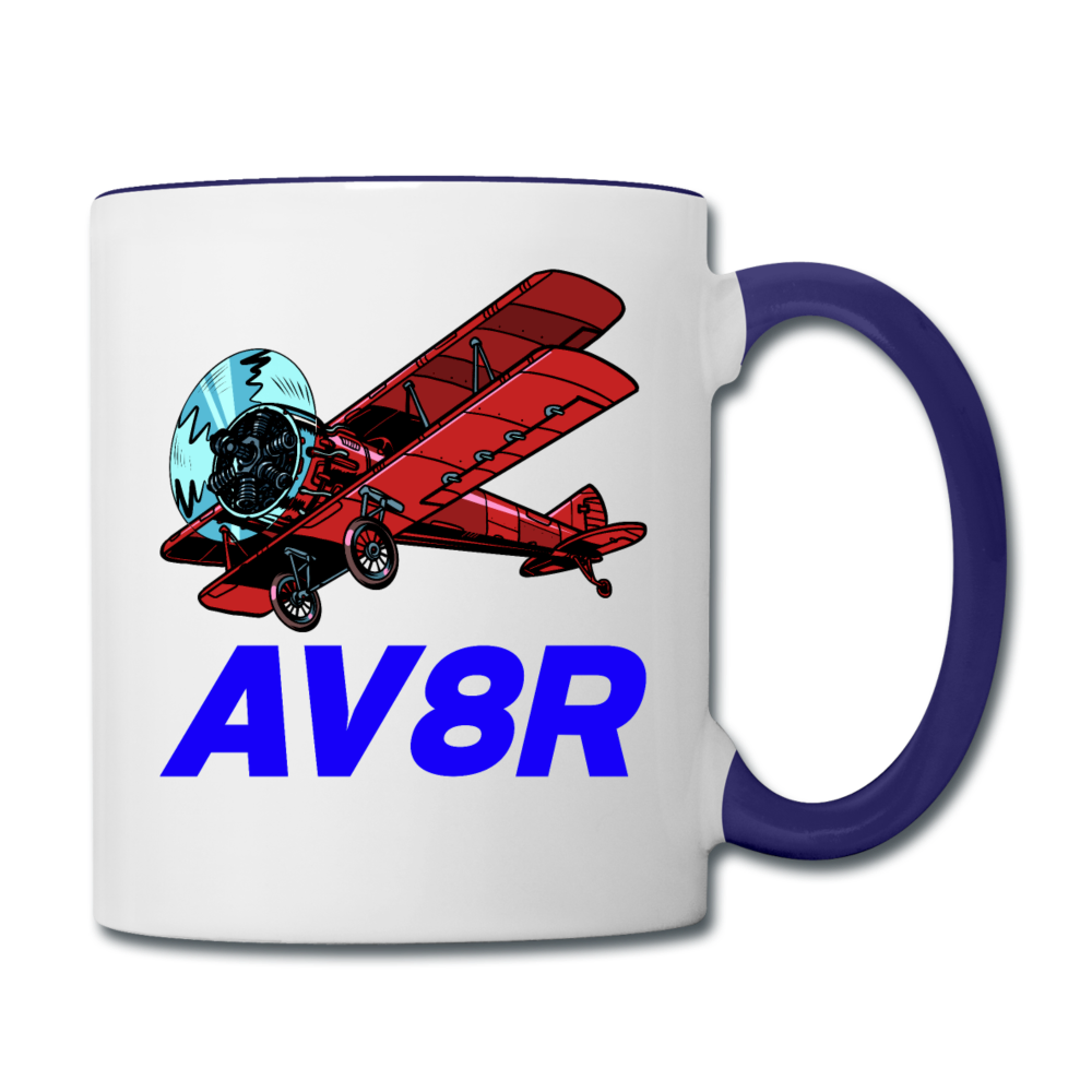 AV8R - Contrast Coffee Mug - white/cobalt blue