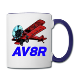 AV8R - Contrast Coffee Mug - white/cobalt blue