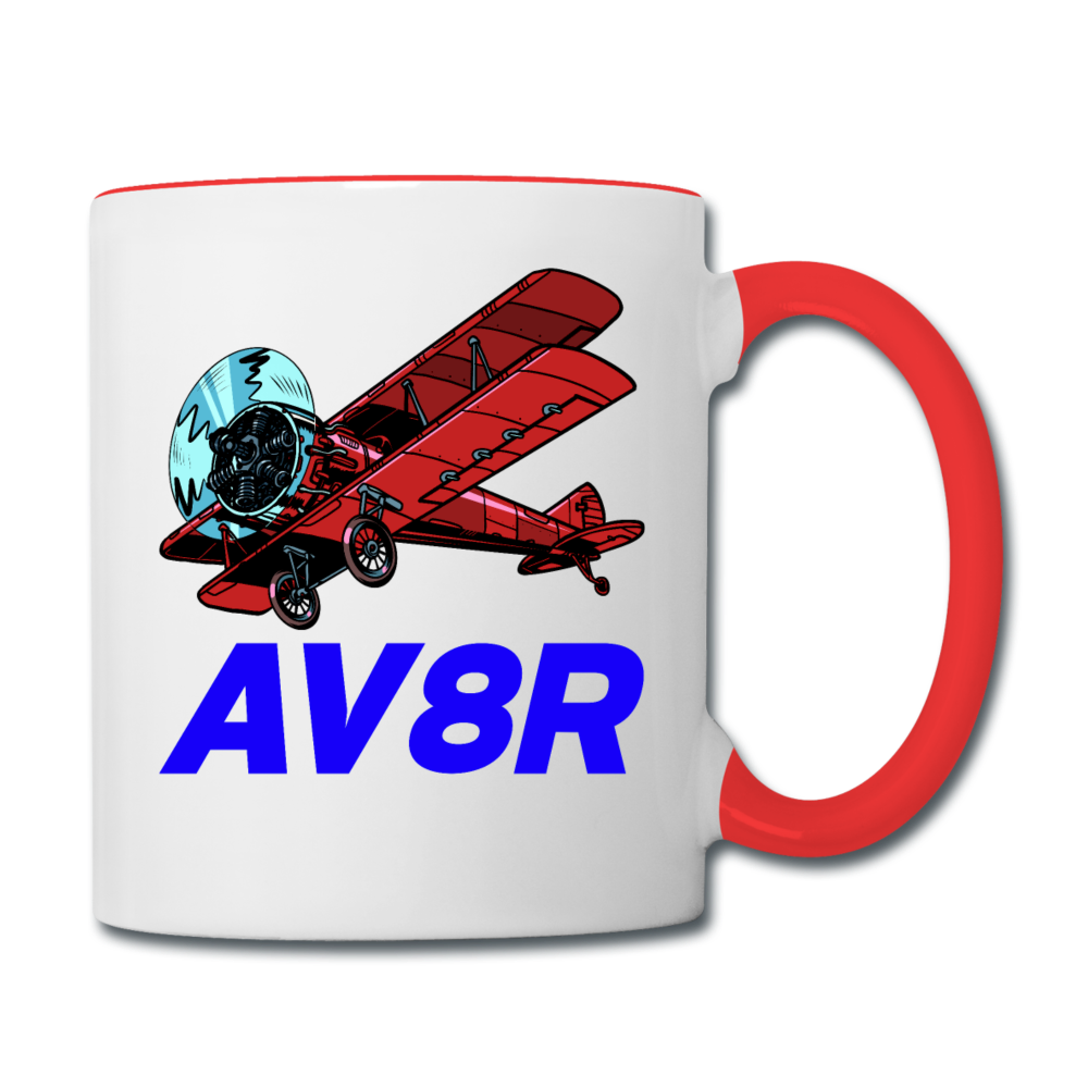 AV8R - Contrast Coffee Mug - white/red