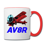 AV8R - Contrast Coffee Mug - white/red