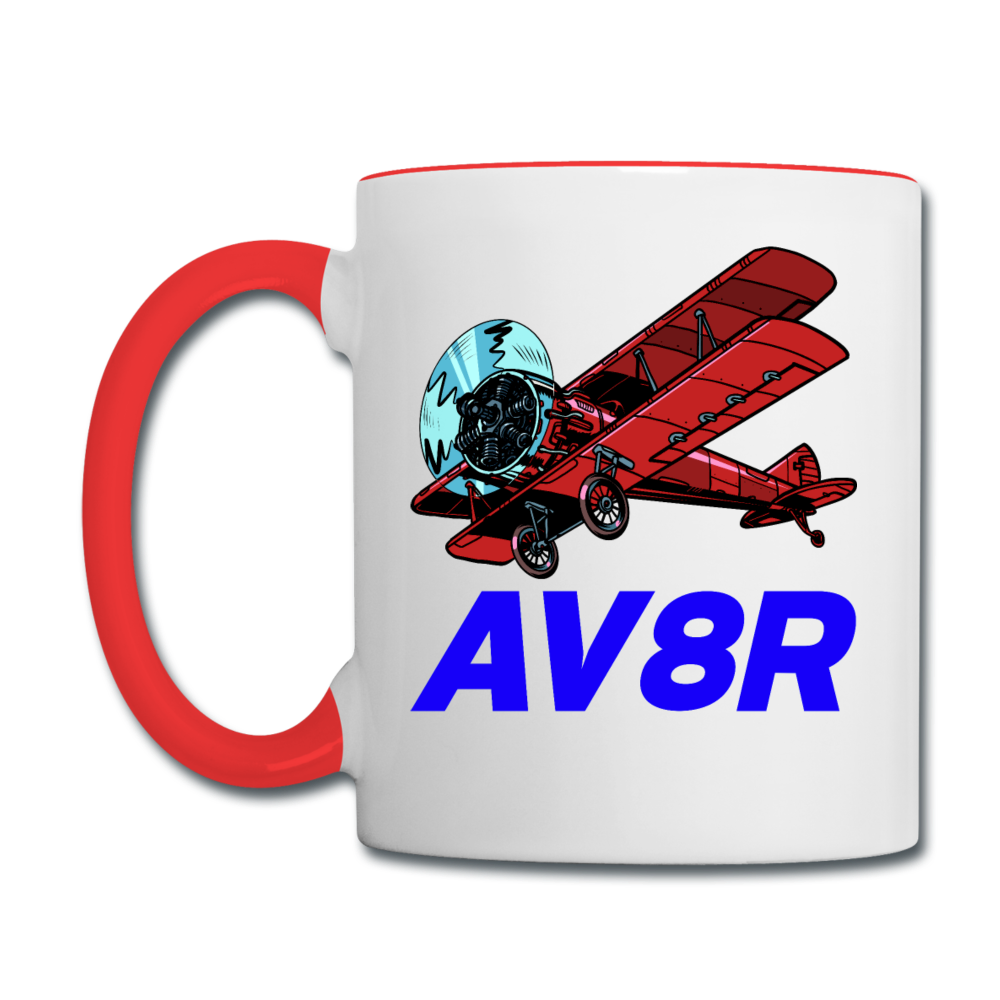 AV8R - Contrast Coffee Mug - white/red