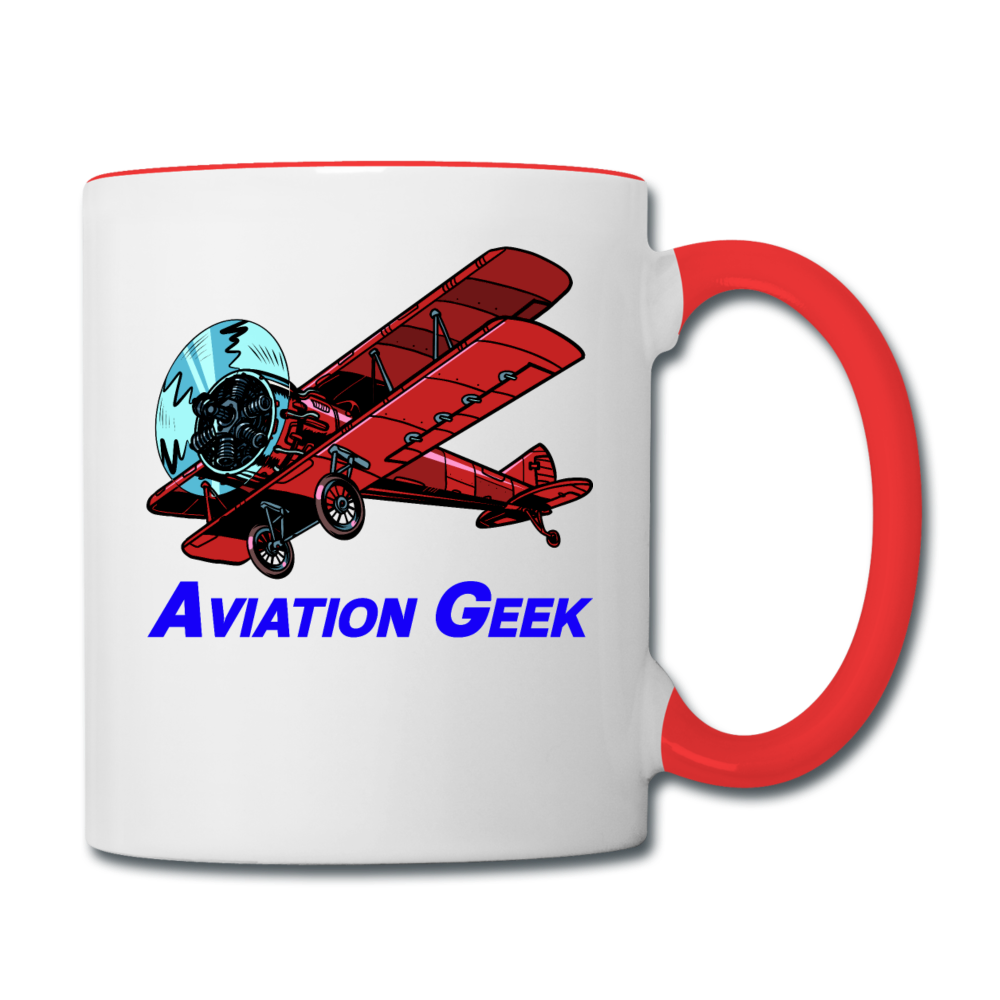 Aviation Geek - Contrast Coffee Mug - white/red