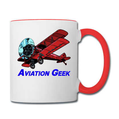 Aviation Geek - Contrast Coffee Mug - white/red