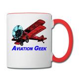 Aviation Geek - Contrast Coffee Mug - white/red