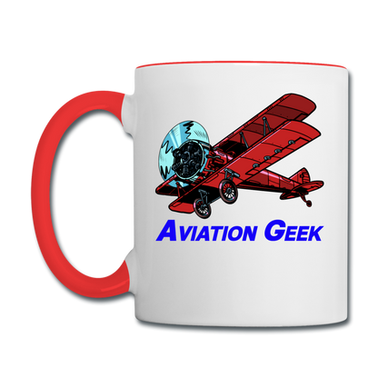 Aviation Geek - Contrast Coffee Mug - white/red