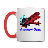 Aviation Geek - Contrast Coffee Mug - white/red