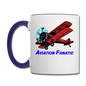 Aviation Fanatic - Contrast Coffee Mug - white/cobalt blue