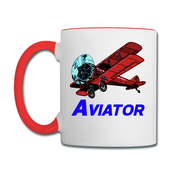 Aviator - Contrast Coffee Mug - white/red