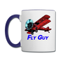 Fly Guy - Contrast Coffee Mug - white/cobalt blue