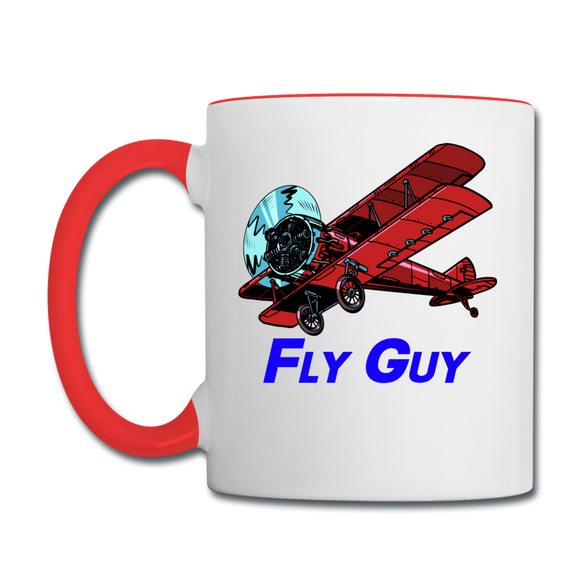 Fly Guy - Contrast Coffee Mug - white/red