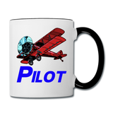 Pilot - Biplane - Contrast Coffee Mug - white/black