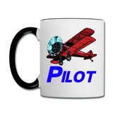Pilot - Biplane - Contrast Coffee Mug - white/black