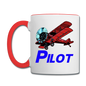 Pilot - Biplane - Contrast Coffee Mug - white/red