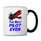 The Best Pilot Ever - Biplane - Contrast Coffee Mug - white/black