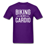 BikingIs My Cardio - White - Unisex Classic T-Shirt - purple