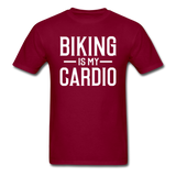 BikingIs My Cardio - White - Unisex Classic T-Shirt - burgundy