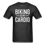 BikingIs My Cardio - White - Unisex Classic T-Shirt - heather black