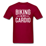 BikingIs My Cardio - White - Unisex Classic T-Shirt - dark red