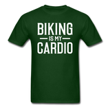 BikingIs My Cardio - White - Unisex Classic T-Shirt - forest green