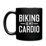 Biking Is My Cardio - White - Full Color Mug - black