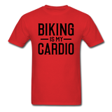 Biking Is My Cardio - Black - Unisex Classic T-Shirt - red