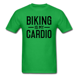 Biking Is My Cardio - Black - Unisex Classic T-Shirt - bright green