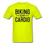 Biking Is My Cardio - Black - Unisex Classic T-Shirt - safety green