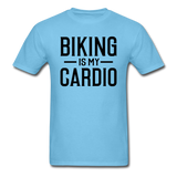 Biking Is My Cardio - Black - Unisex Classic T-Shirt - aquatic blue