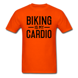 Biking Is My Cardio - Black - Unisex Classic T-Shirt - orange