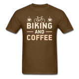 Biking And Coffee - Unisex Classic T-Shirt - brown
