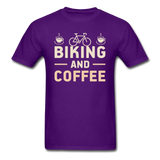 Biking And Coffee - Unisex Classic T-Shirt - purple