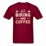 Biking And Coffee - Unisex Classic T-Shirt - burgundy