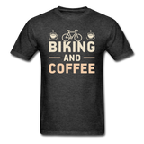 Biking And Coffee - Unisex Classic T-Shirt - heather black