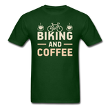 Biking And Coffee - Unisex Classic T-Shirt - forest green