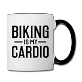 Biking Is My Cardio - Black - Contrast Coffee Mug - white/black