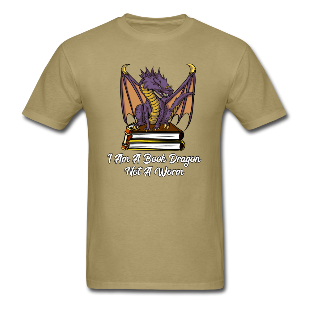 Book Dragon - Unisex Classic T-Shirt - khaki