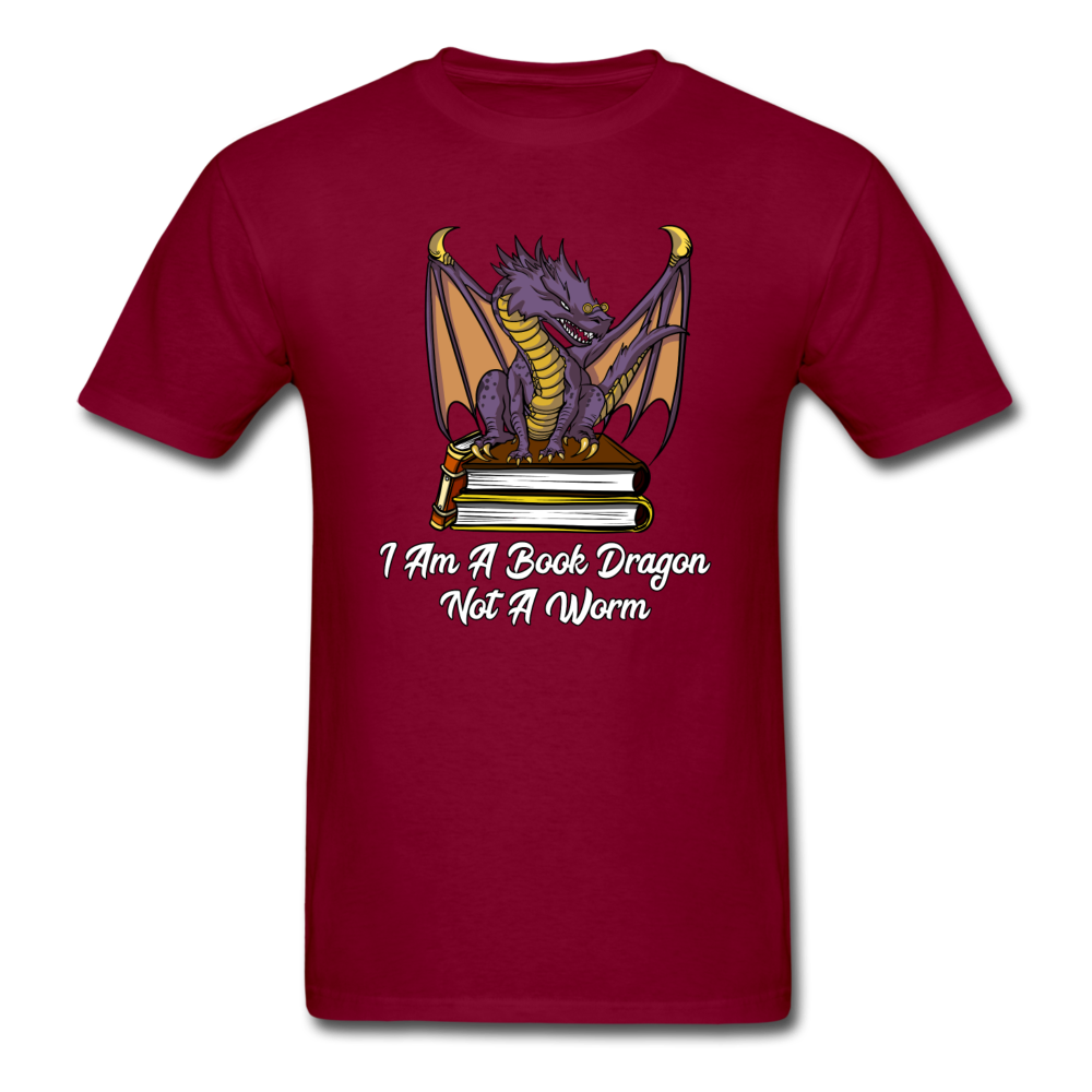 Book Dragon - Unisex Classic T-Shirt - burgundy