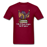 Book Dragon - Unisex Classic T-Shirt - burgundy