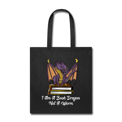 Book Dragon - Tote Bag - black