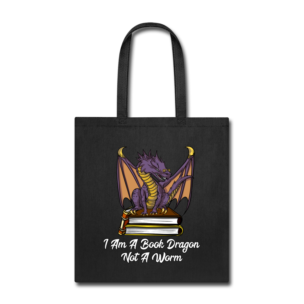 Book Dragon - Tote Bag - black