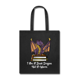 Book Dragon - Tote Bag - black