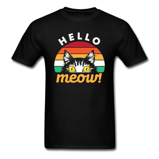 Hello - Meow - Unisex Classic T-Shirt - black