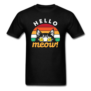 Hello - Meow - Unisex Classic T-Shirt - black