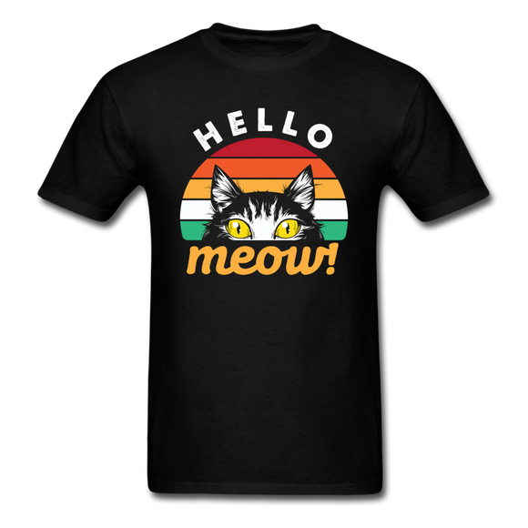Hello - Meow - Unisex Classic T-Shirt - black