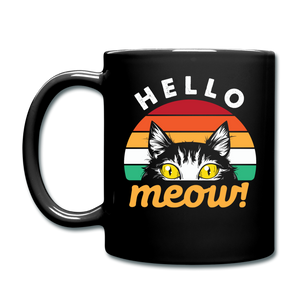 Hello - Meow - Full Color Mug - black